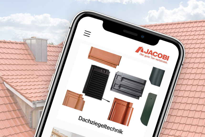 Die Dachziegeltechnik von Jacobi Dachziegel, alle Dachziegeldaten für unterwegs in der App.