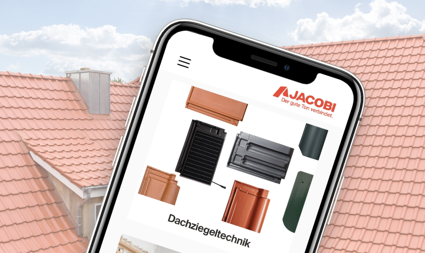 Die Dachziegeltechnik von Jacobi Dachziegel, alle Dachziegeldaten für unterwegs in der App.