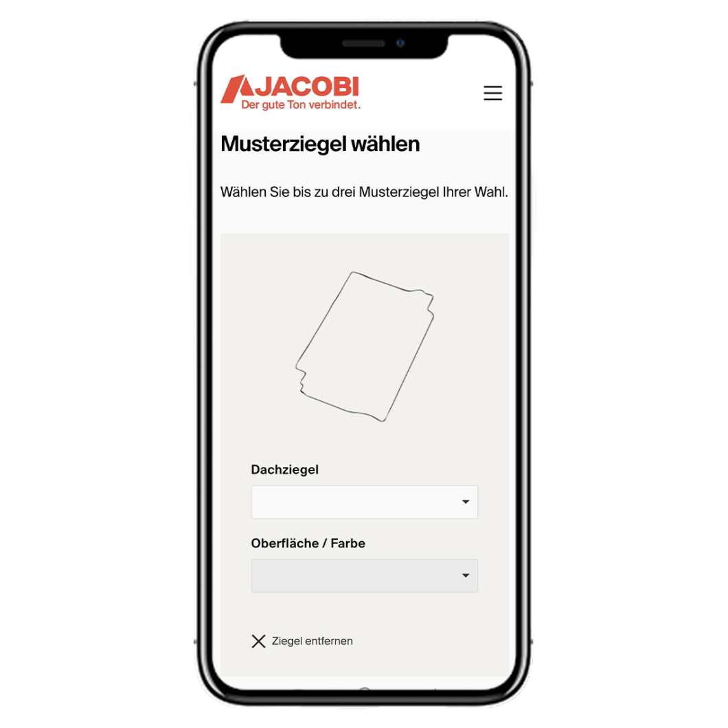 Bestellen Sie Ihren kostenlosen Musterziegel über die App