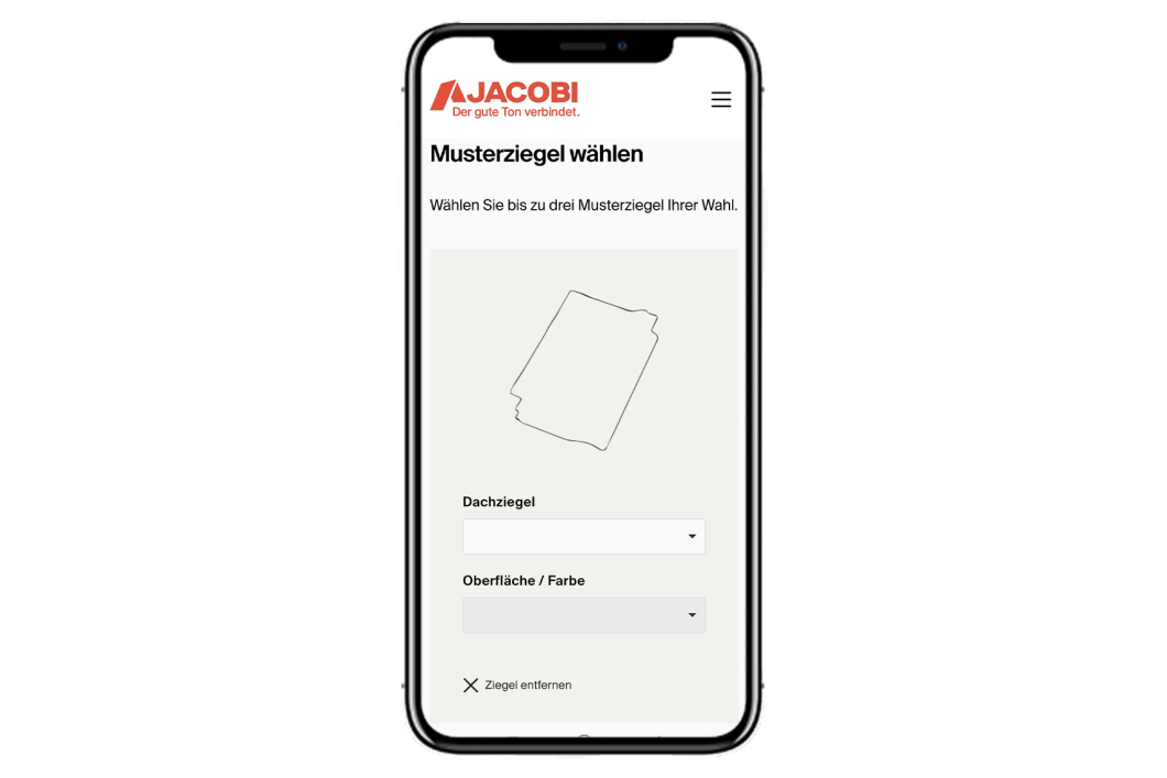 Bestellen Sie Ihren kostenlosen Musterziegel über die App
